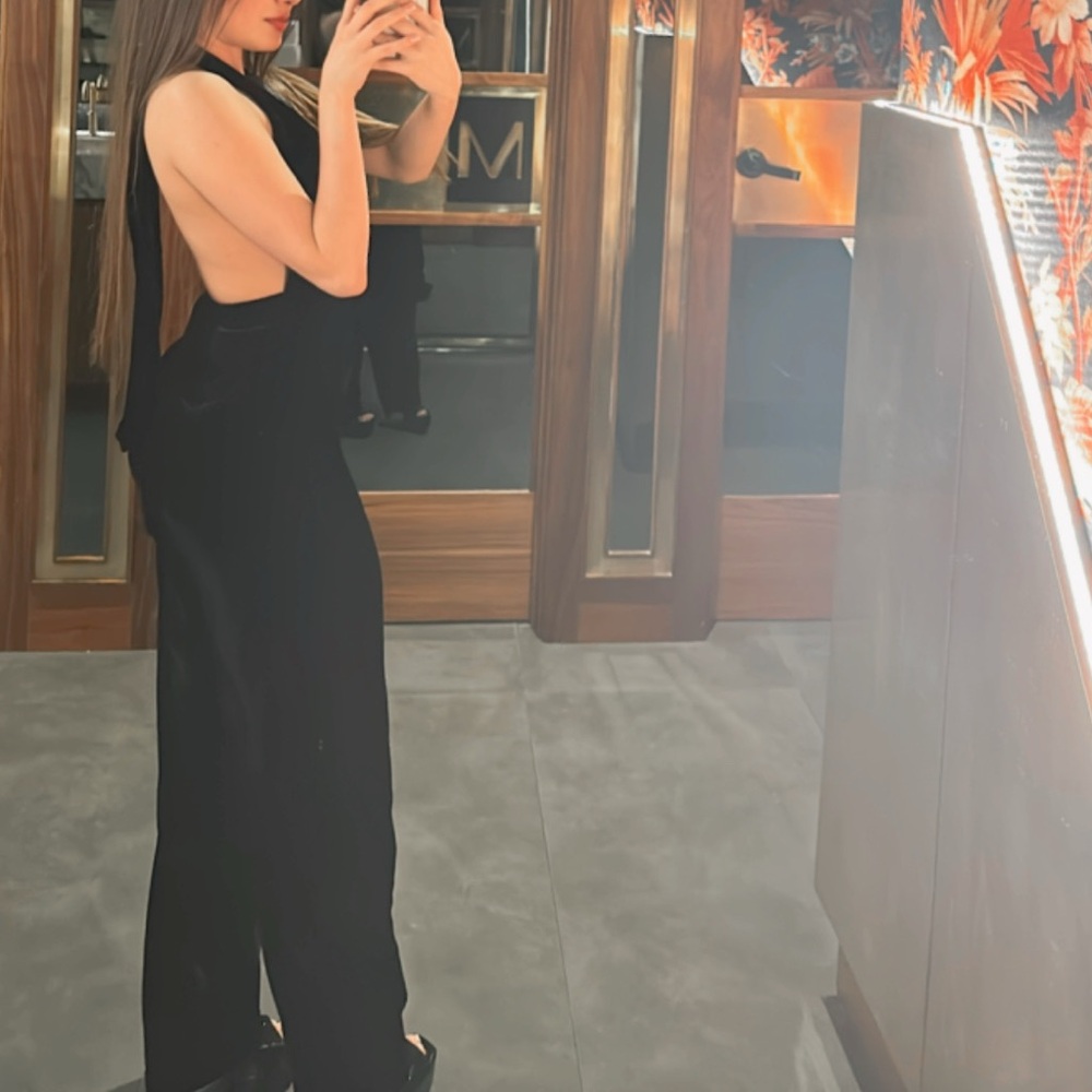Elegant velvet Black Sleeveless Dress